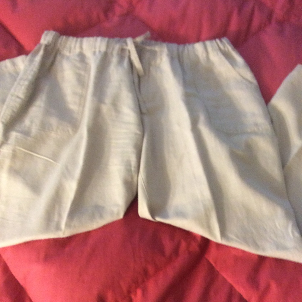 Columbia linen-blend drawstring pants